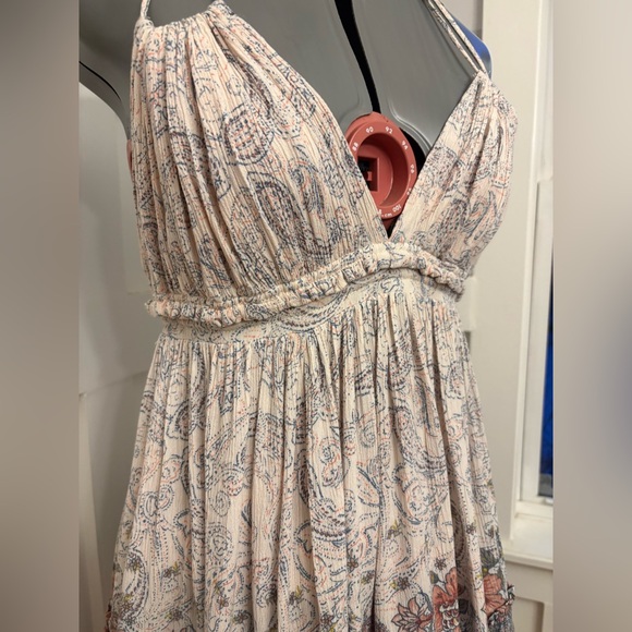 Storia Boho Romantic Core Multicolour Halter Mini Dress Size Small - Picture 6 of 9